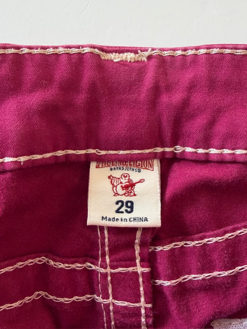 True Religion Jeans Womens 29 Purple Skinny Flap Pockets Magenta Purple - Picture 4 of 10